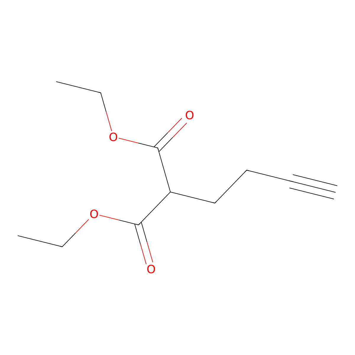 Diethyl 2-(but-3-yn-1-yl)malonate molecular structure, CAS 117500-15-9