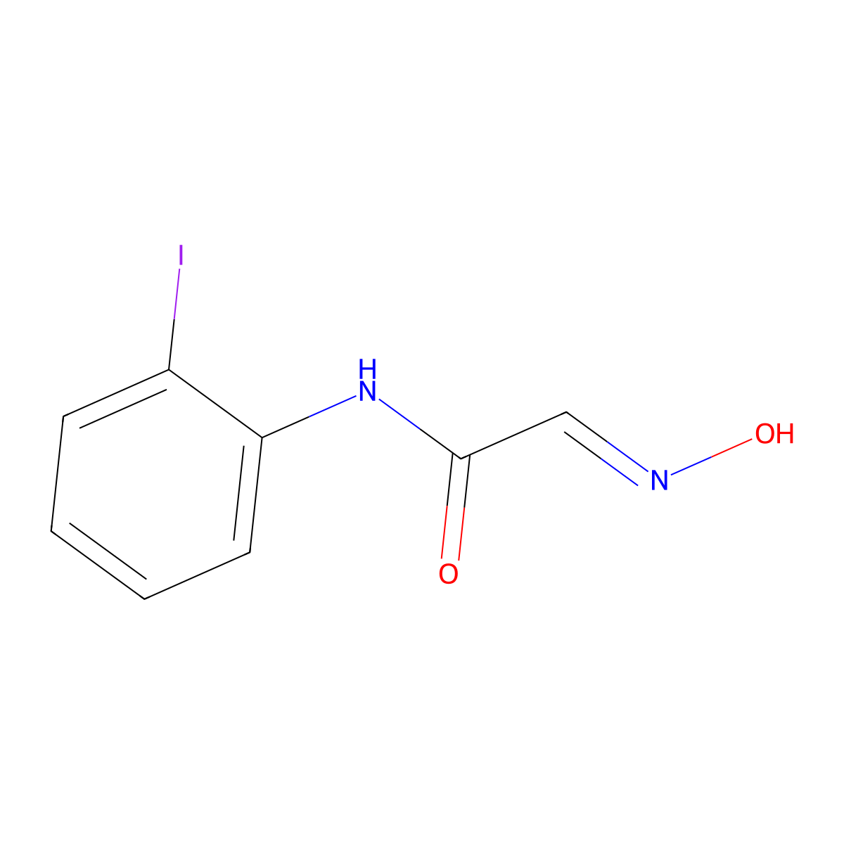 2-(Hydroxyimino)-N-(2-iodophenyl)acetamide molecular structure, CAS 117500-16-0