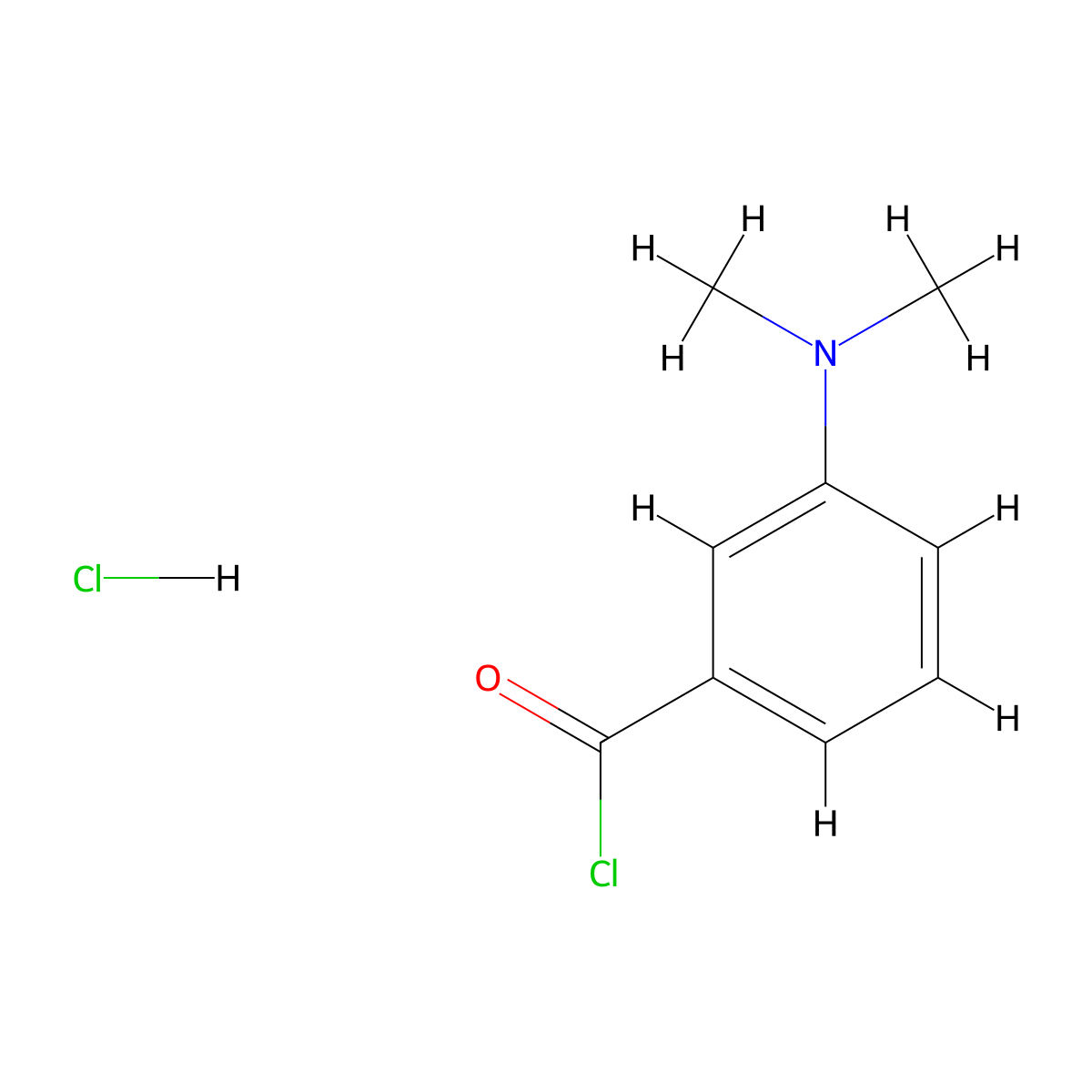3-Dimethylaminobenzoyl chloride hydrochloride molecular structure, CAS 117500-61-5