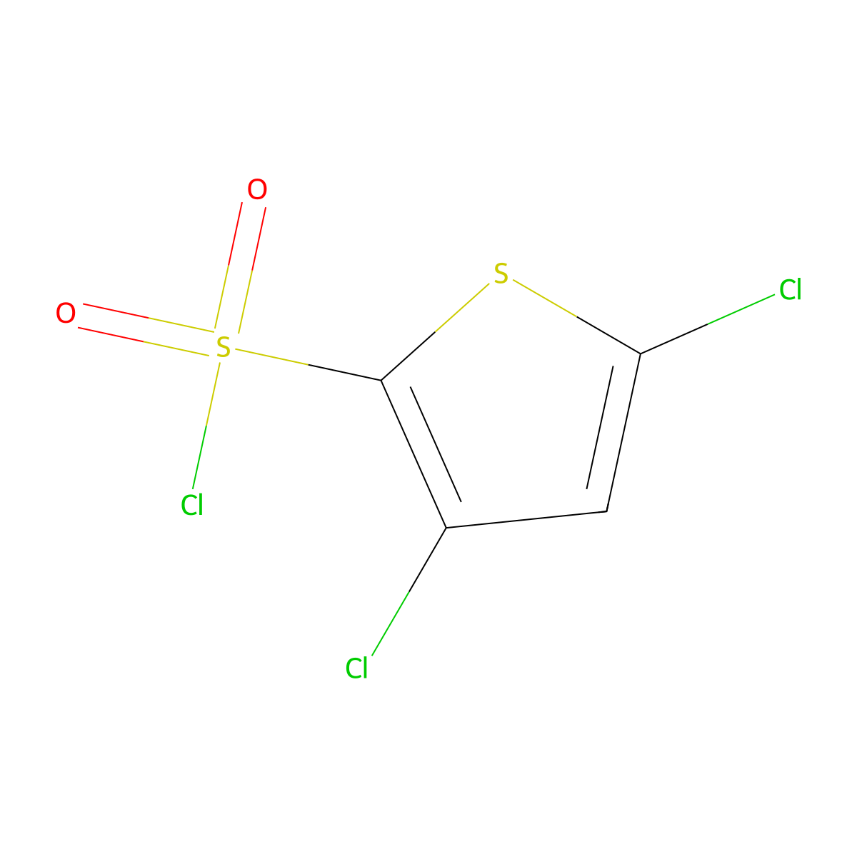 3,5-Dichlorothiophene-2-sulfonyl chloride molecular structure, CAS 117500-73-9