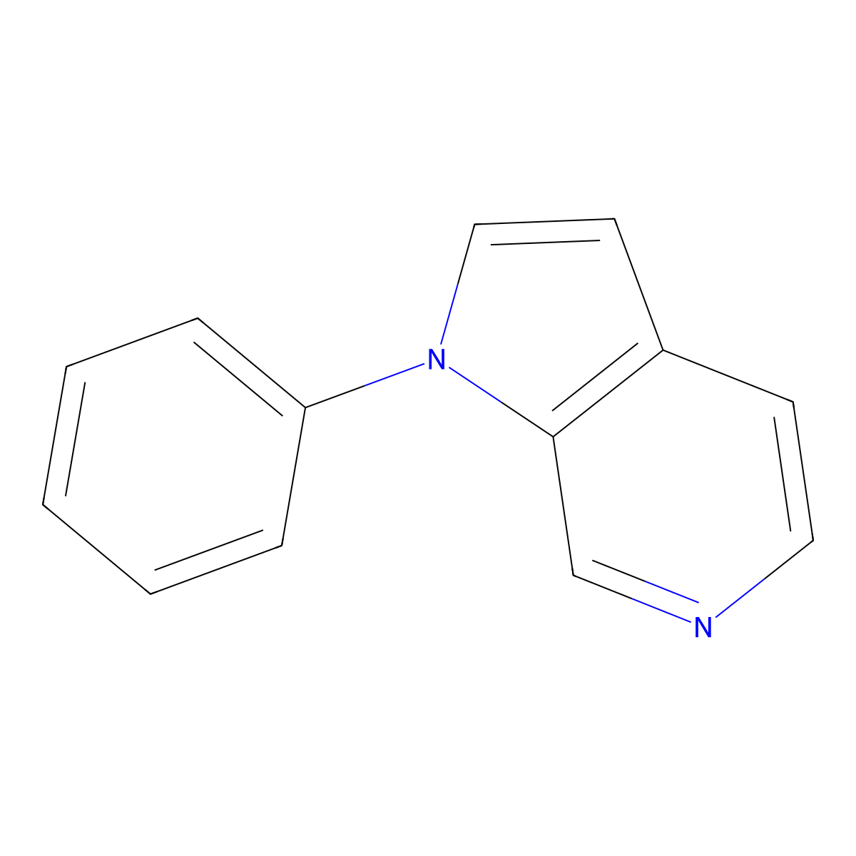 1-Phenyl-1H-pyrrolo[2,3-c]pyridine molecular structure, CAS 1175014-98-8