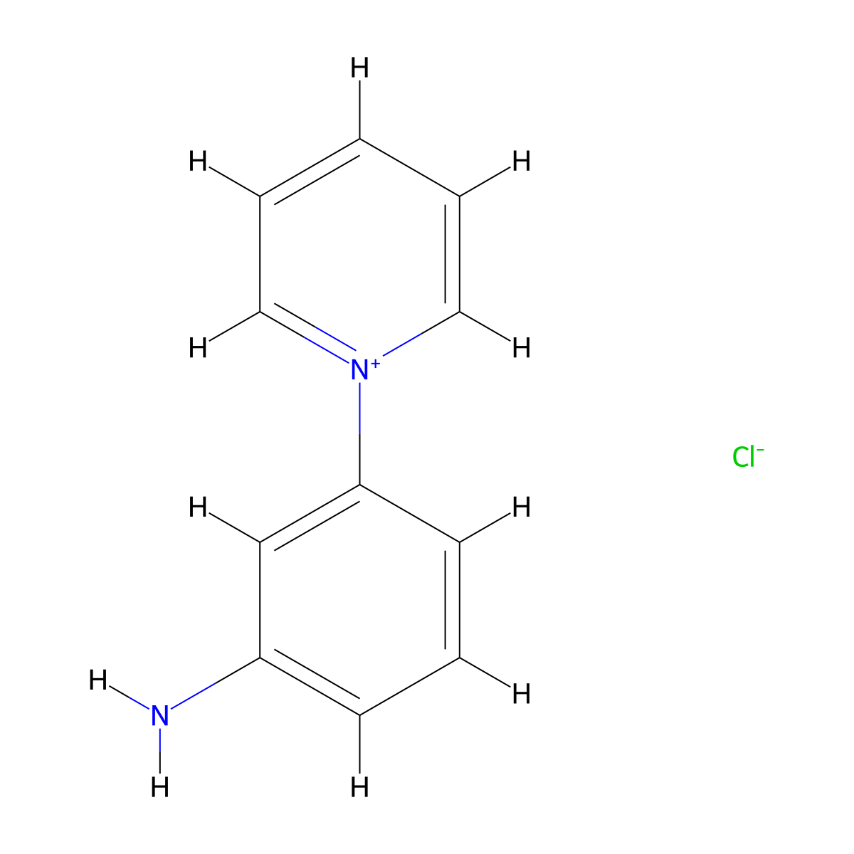 1-(3-Aminophenyl)pyridin-1-ium chloride molecular structure, CAS 117506-55-5