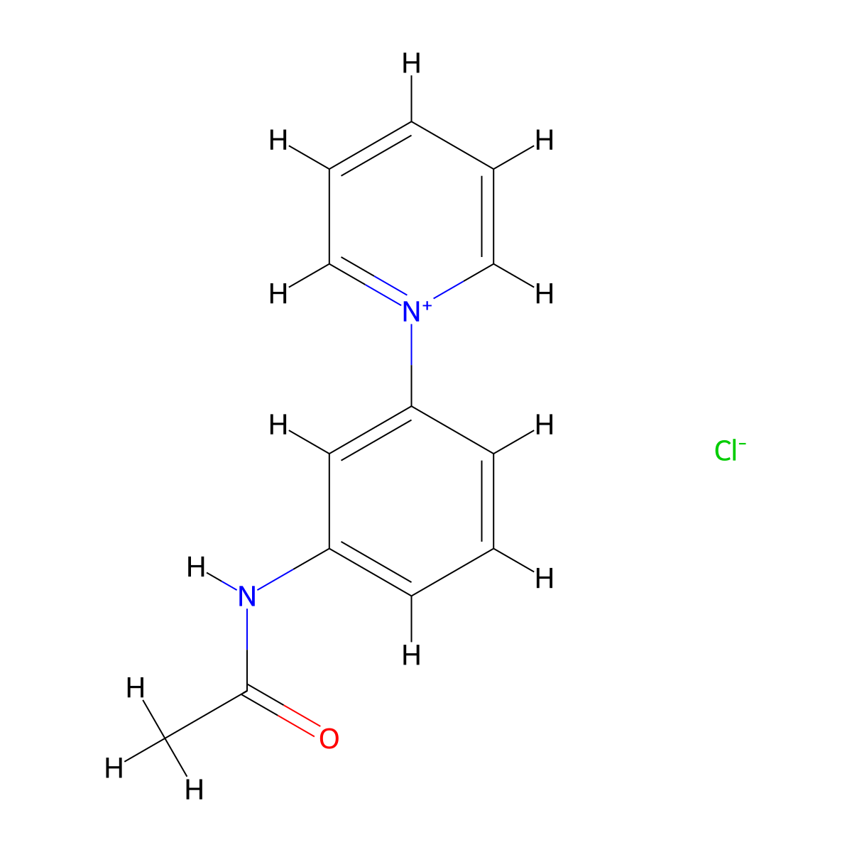 1-(3-Acetamidophenyl)pyridin-1-ium chloride molecular structure, CAS 117506-56-6