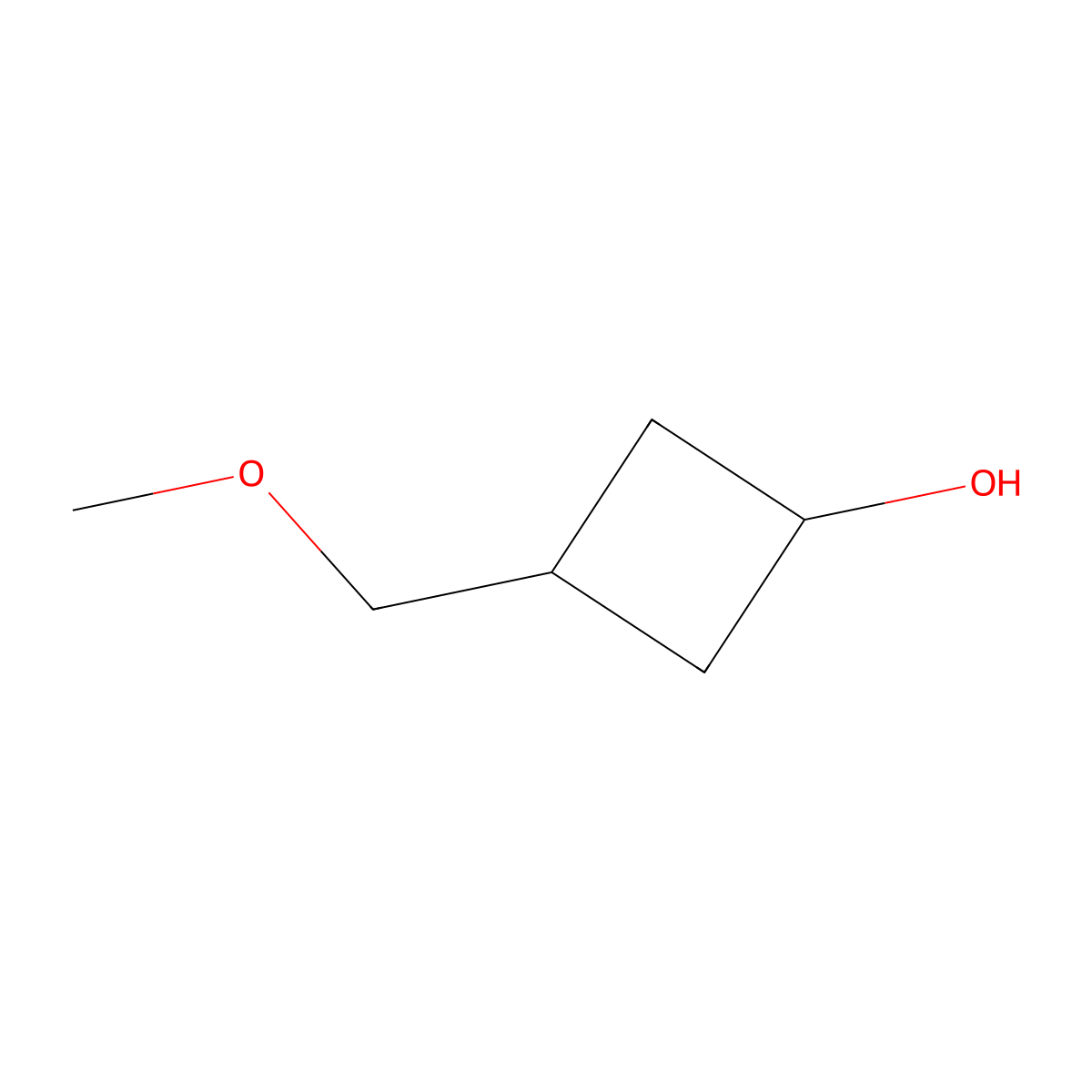 3-(Methoxymethyl)cyclobutan-1-ol molecular structure, CAS 1175061-11-6