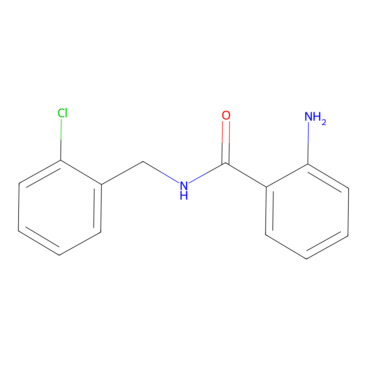 2-Amino-N-(2-chlorobenzyl)benzamide molecular structure, CAS 117507-62-7