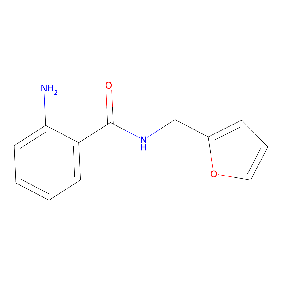 2-amino-N-(furan-2-ylmethyl)benzamide molecular structure, CAS 117507-63-8