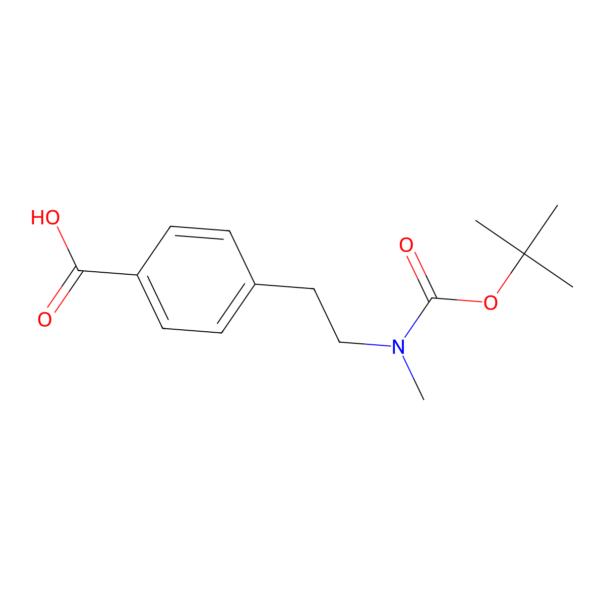 4-[2-(N-Boc-N-methylamino)ethyl]benzoic acid molecular structure, CAS 1175090-18-2