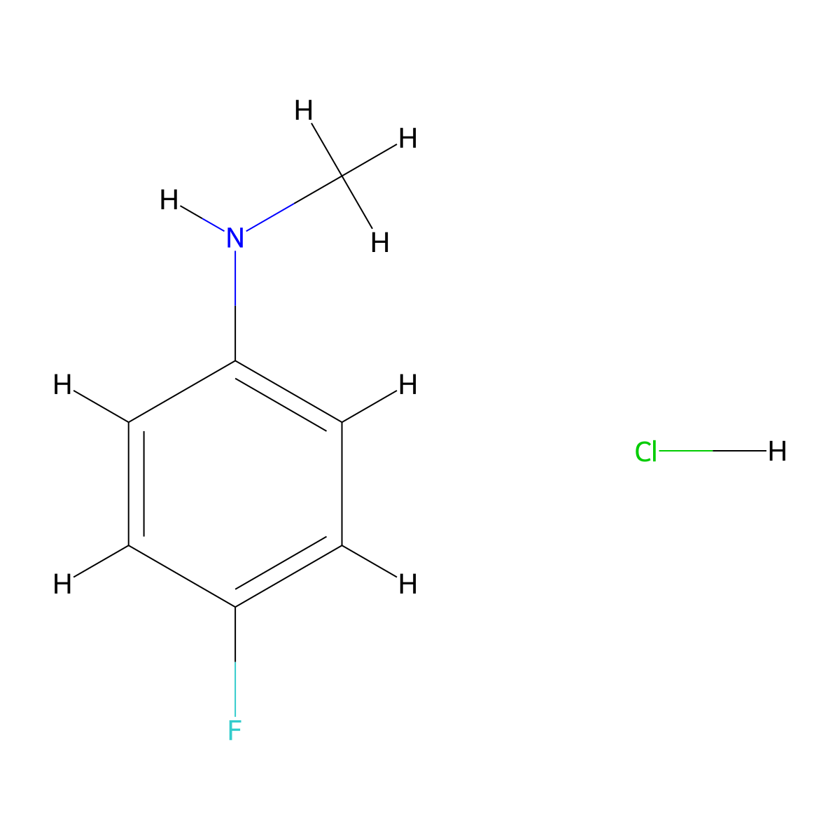 4-Fluoro-N-methylaniline hydrochloride molecular structure, CAS 1175090-48-8