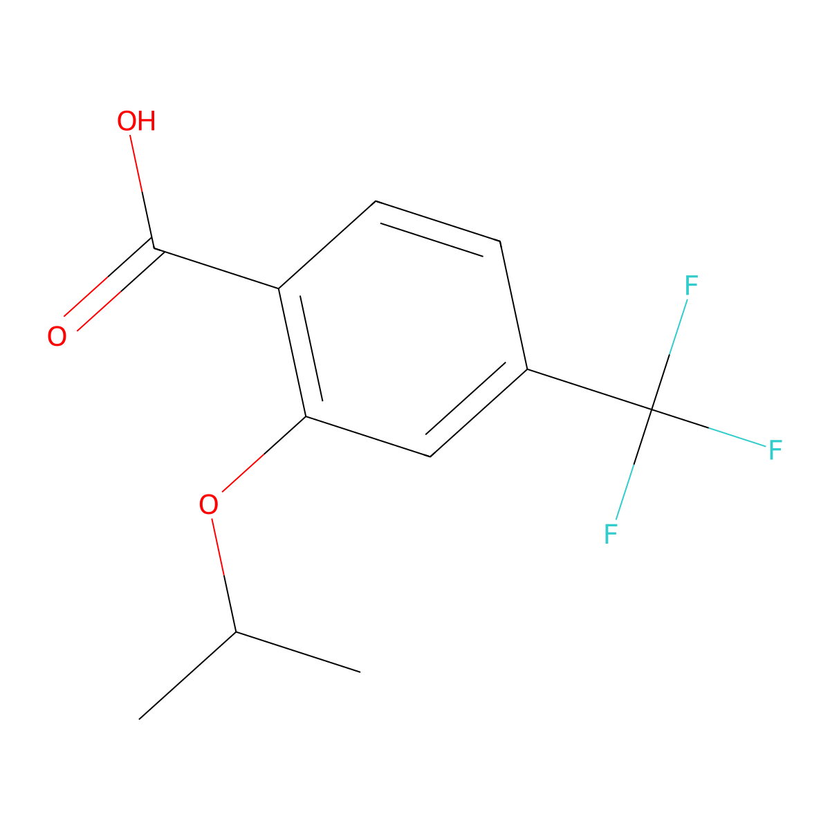 2-(Propan-2-yloxy)-4-(trifluoromethyl)benzoic acid molecular structure, CAS 1175134-69-6