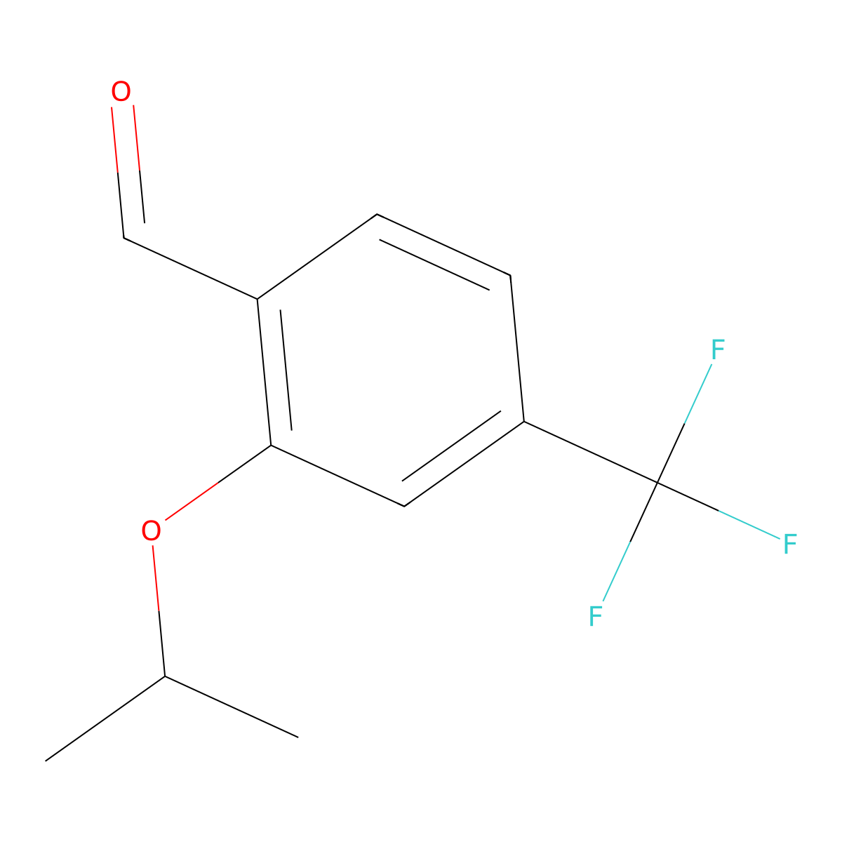 2-Isopropoxy-4-(trifluoromethyl)benzaldehyde molecular structure, CAS 1175134-70-9