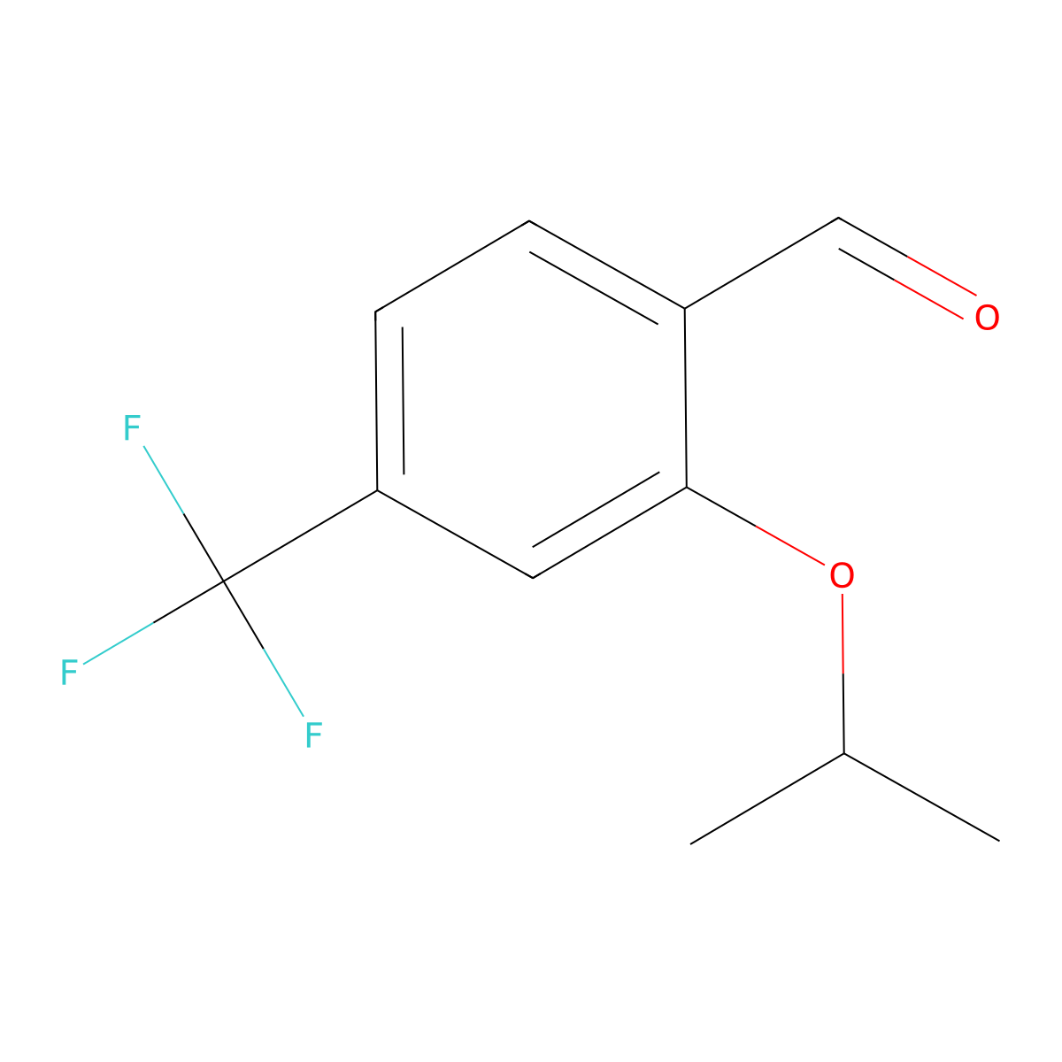 2-Isopropoxy-4-(trifluoromethyl)benzaldehyde molecular structure, CAS 1175134-70-9