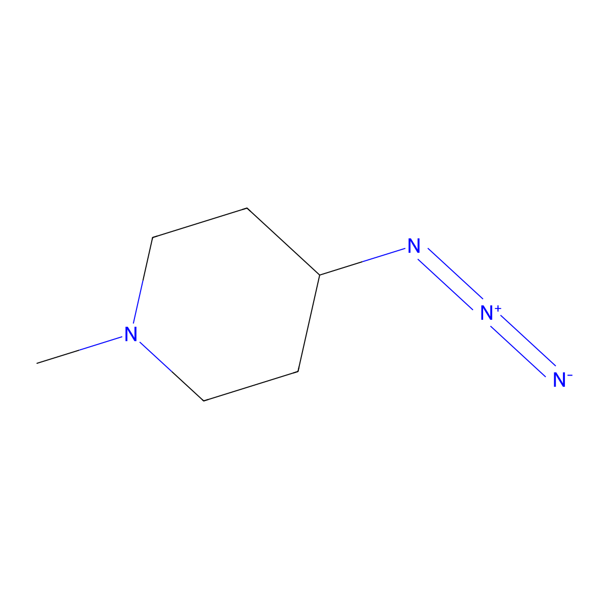 4-Azido-1-methylpiperidine molecular structure, CAS 1175146-68-5