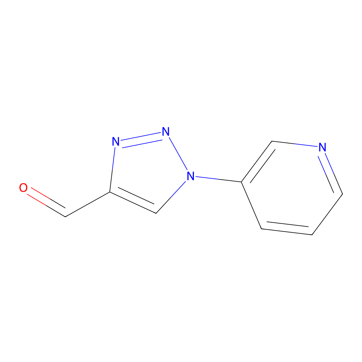 1-(pyridin-3-yl)-1H-1,2,3-triazole-4-carbaldehyde molecular structure, CAS 1175146-77-6
