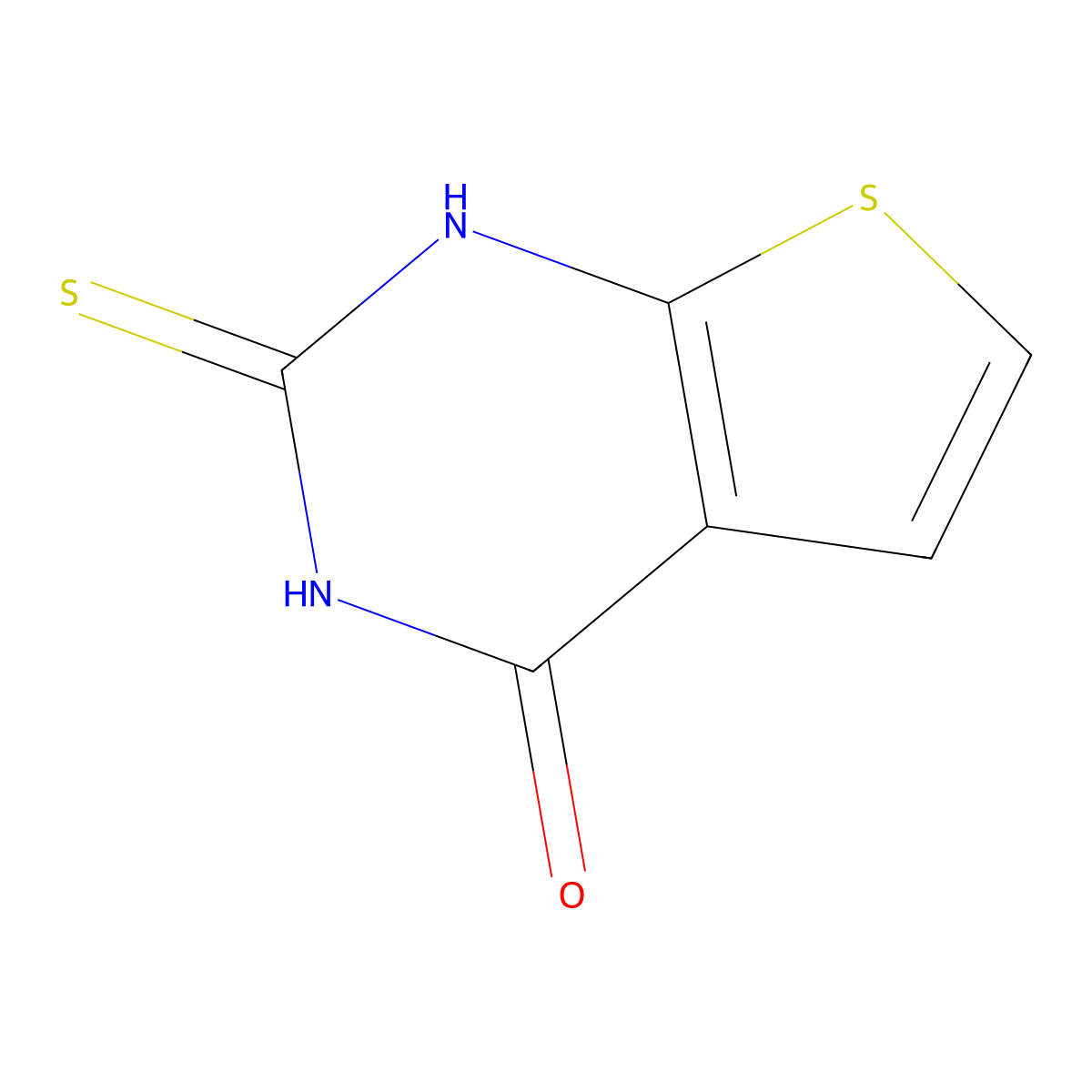 2-sulfanyl-3H,4H-thieno(2,3-d)pyrimidin-4-one molecular structure, CAS 117516-97-9