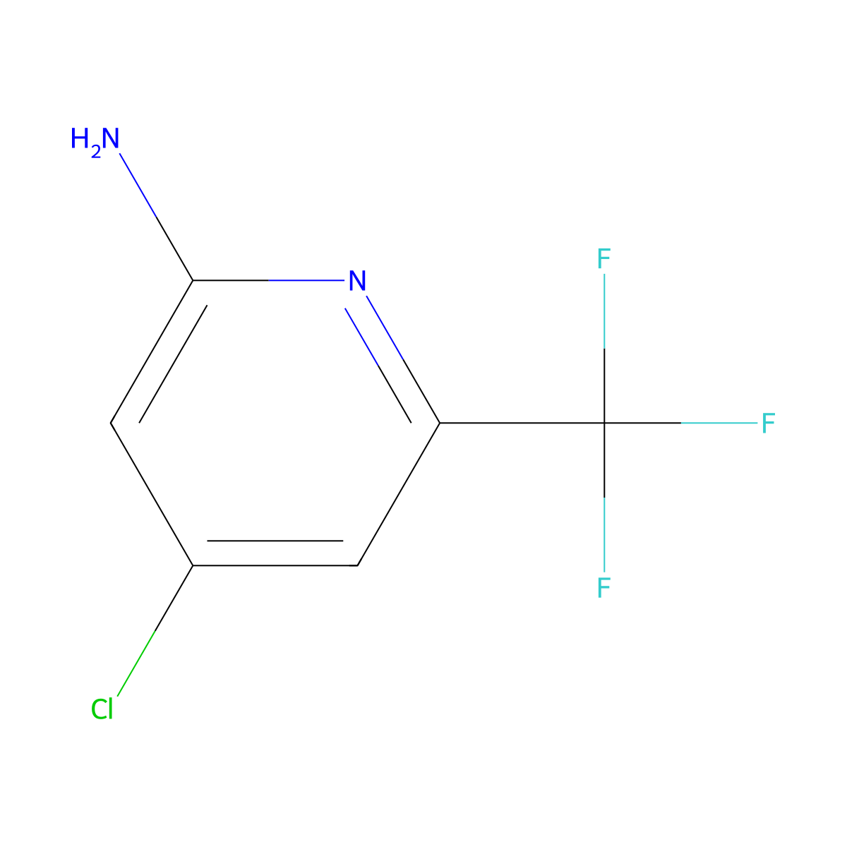 4-Chloro-6-(trifluoromethyl)pyridin-2-amine molecular structure, CAS 117519-06-9