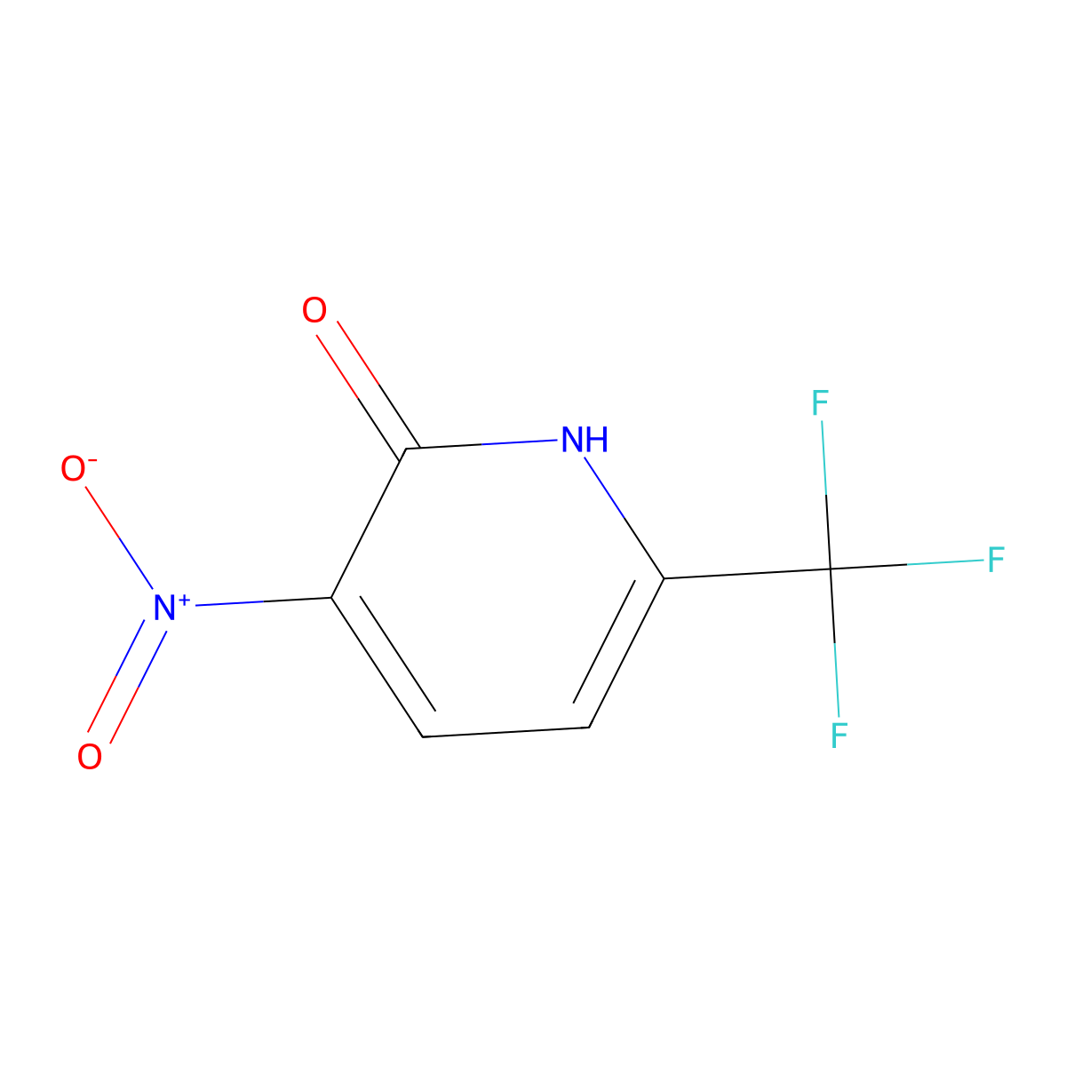 3-Nitro-6-(trifluoromethyl)pyridin-2(1H)-one molecular structure, CAS 117519-07-0