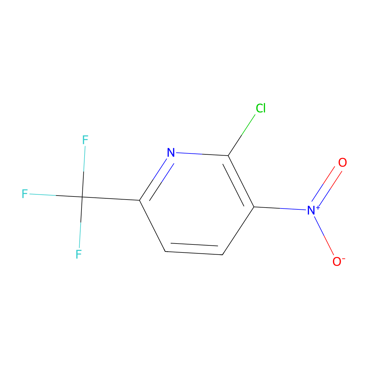 2-Chloro-3-nitro-6-(trifluoromethyl)pyridine molecular structure, CAS 117519-08-1