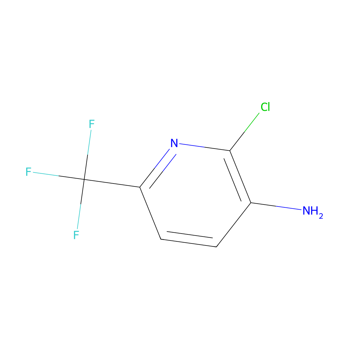 2-Chloro-6-(trifluoromethyl)pyridin-3-amine molecular structure, CAS 117519-09-2