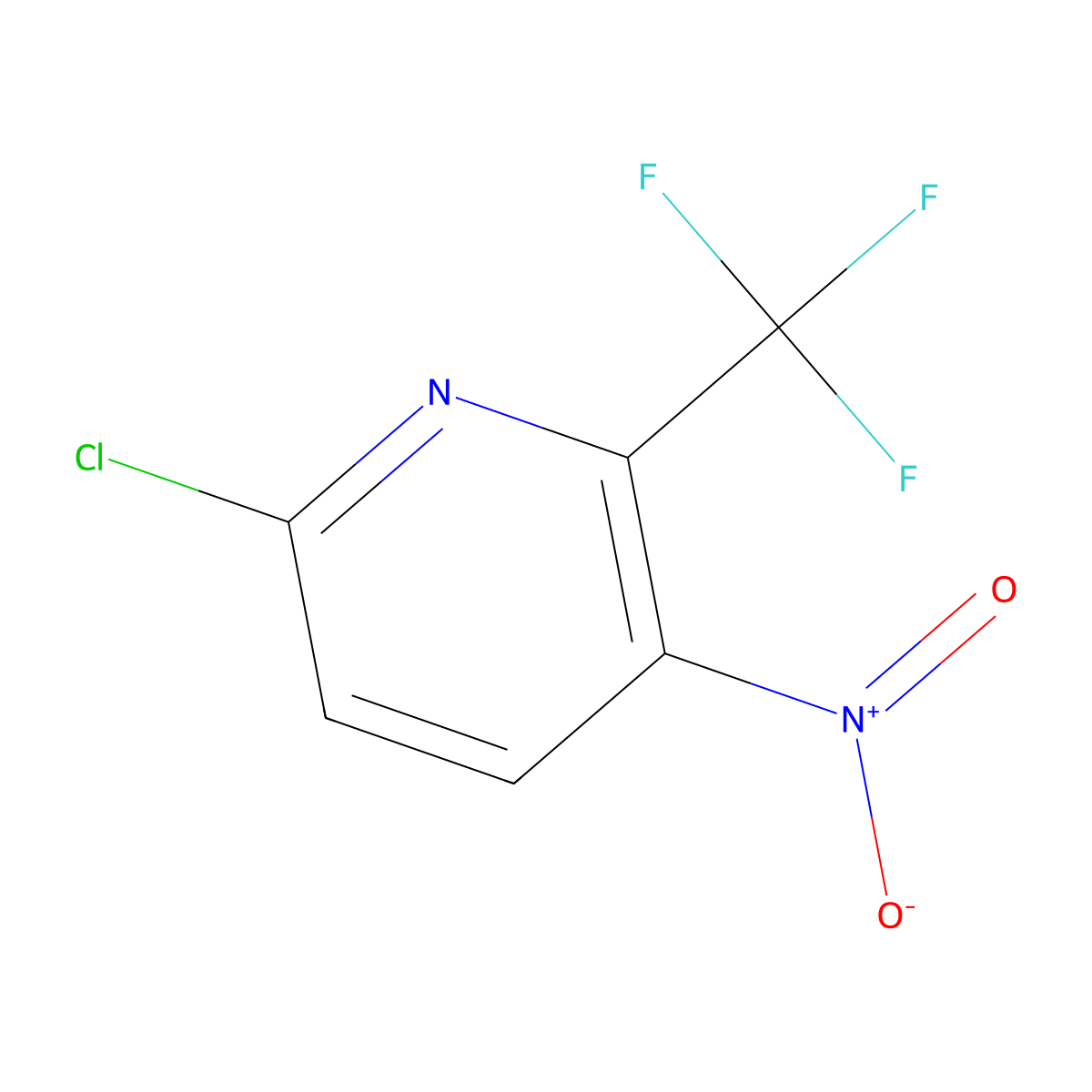 6-Chloro-3-nitro-2-(trifluoromethyl)pyridine molecular structure, CAS 117519-12-7