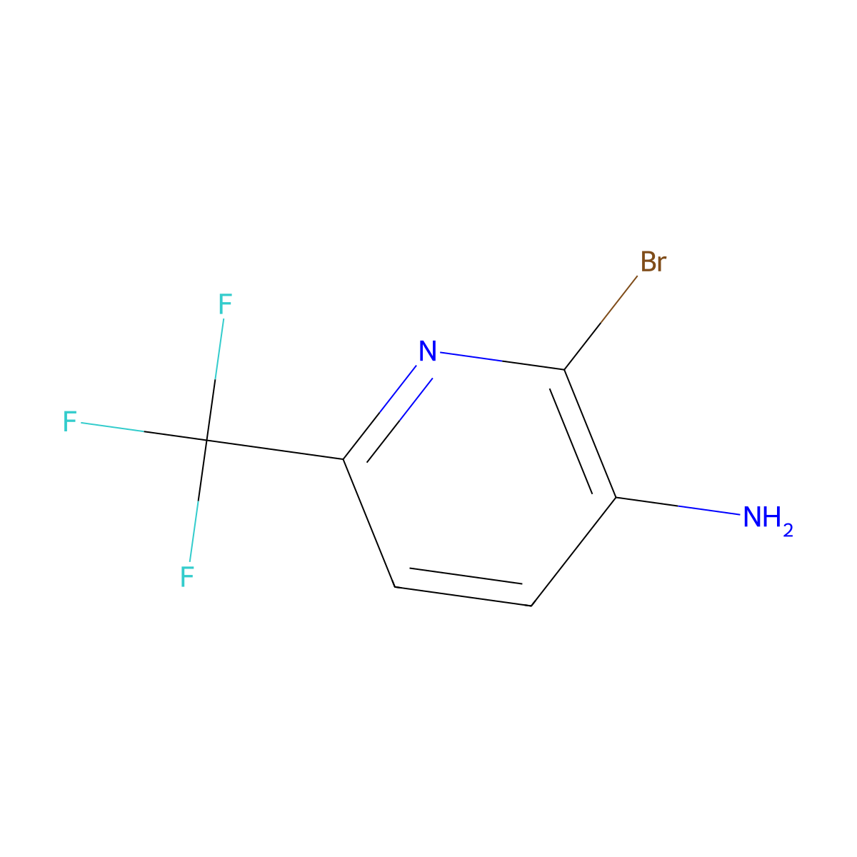 2-Bromo-6-(trifluoromethyl)pyridin-3-amine molecular structure, CAS 117519-16-1
