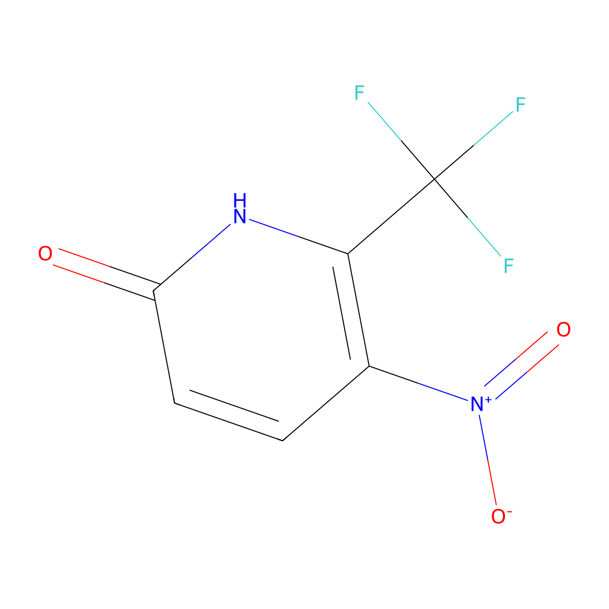 5-Nitro-6-(trifluoromethyl)pyridin-2(1H)-one molecular structure, CAS 117519-19-4