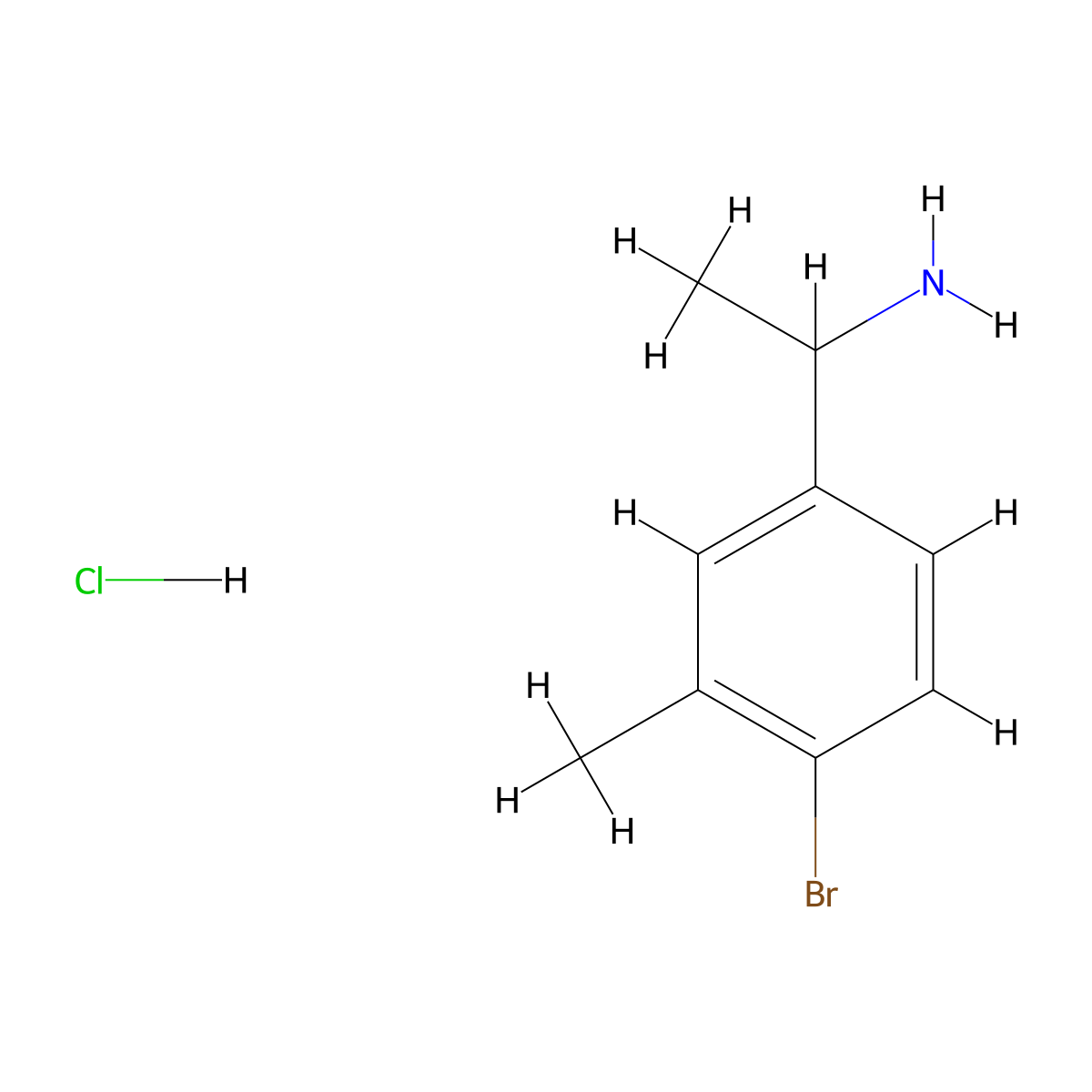 1-(4-Bromo-3-methylphenyl)ethan-1-amine hcl molecular structure, CAS 117520-24-8