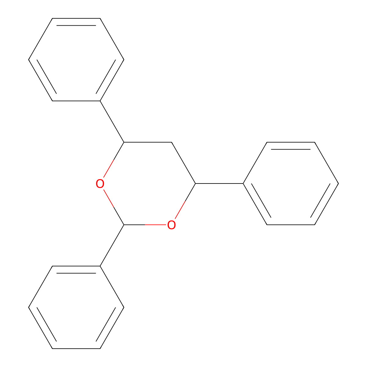 2,4,6-Triphenyl-1,3-dioxane molecular structure, CAS 117525-88-9