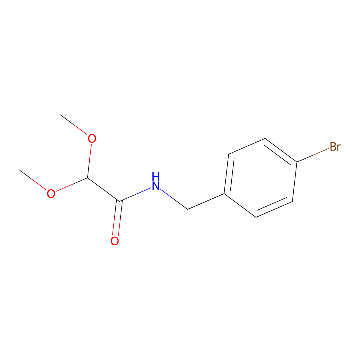 N-(4-Bromobenzyl)-2,2-dimethoxyacetamide molecular structure, CAS 1175271-98-3
