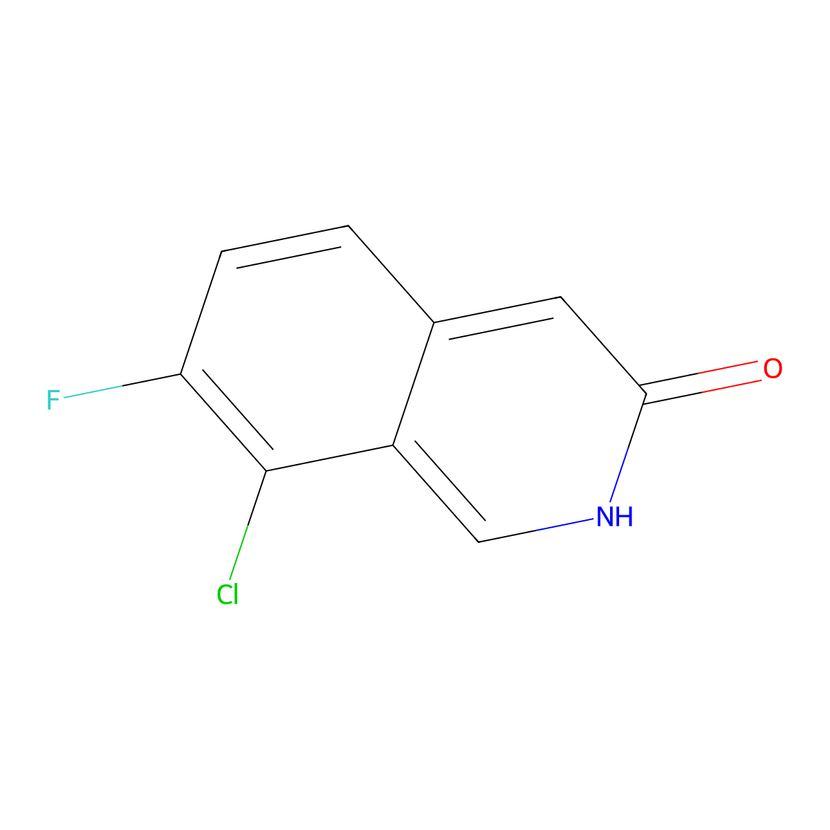 8-Chloro-7-fluoroisoquinolin-3-ol molecular structure, CAS 1175272-65-7