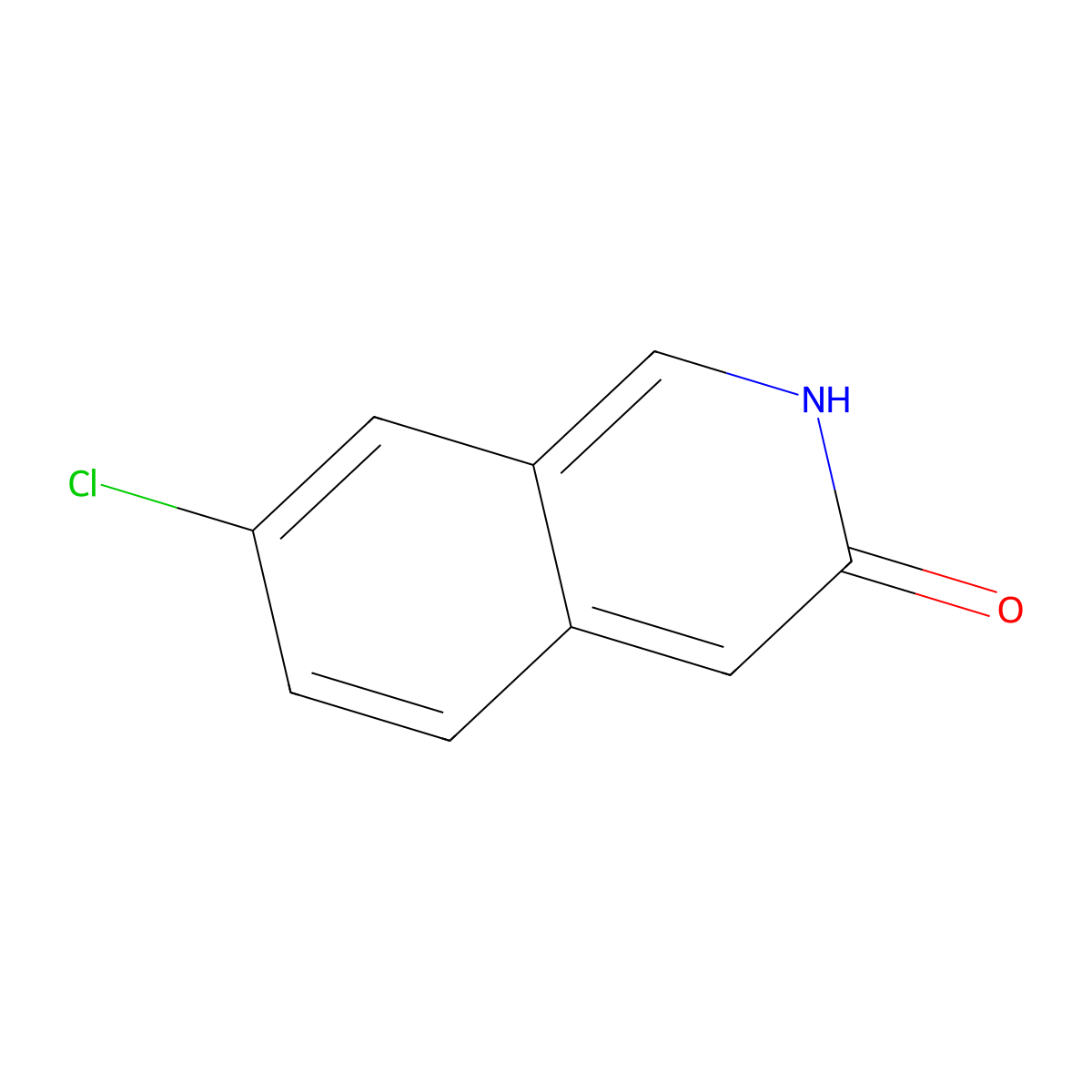 7-Chloroisoquinolin-3(2H)-one molecular structure, CAS 1175272-80-6