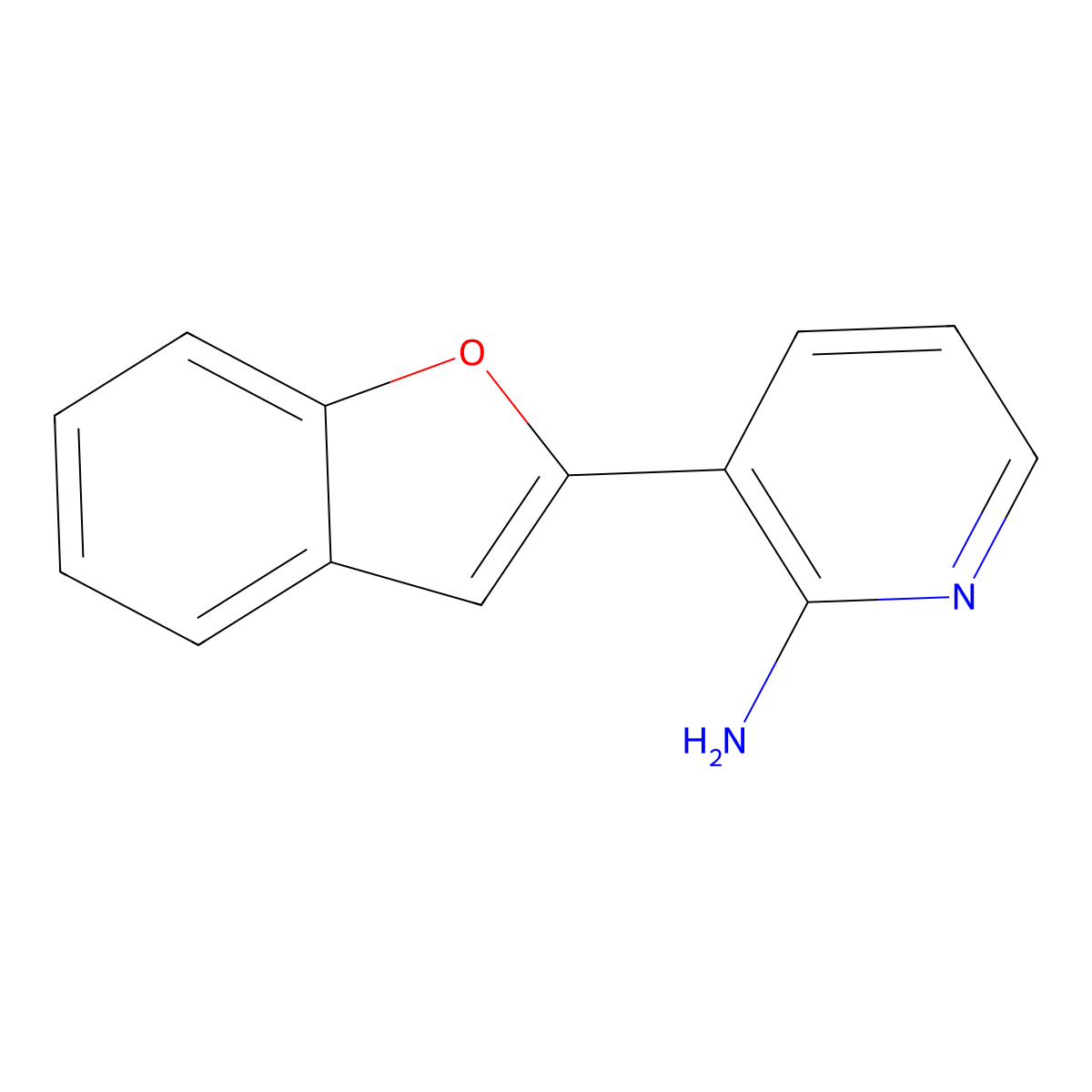 3-(2-Benzofuranyl)-2-pyridinamine molecular structure, CAS 1175274-30-2