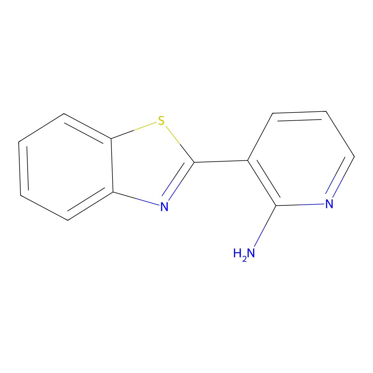 3-Benzothiazol-2-ylpyridin-2-ylamine molecular structure, CAS 1175274-86-8