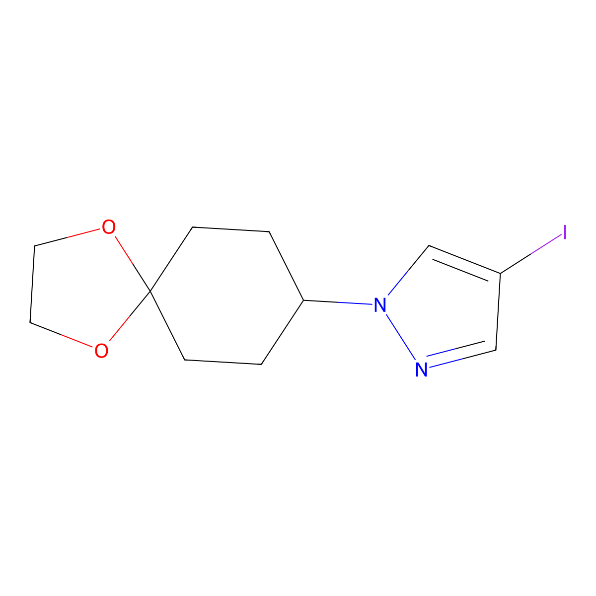 1-(1,4-Dioxaspiro[4.5]dec-8-yl)-4-iodo-1H-pyrazole molecular structure, CAS 1175275-29-2