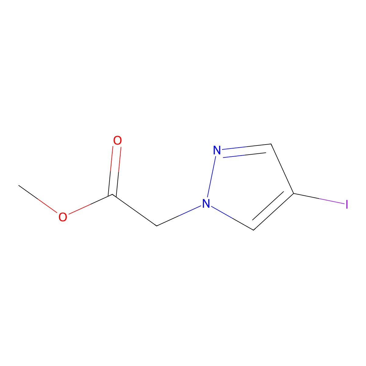 methyl (4-iodo-1H-pyrazol-1-yl)acetate molecular structure, CAS 1175275-44-1
