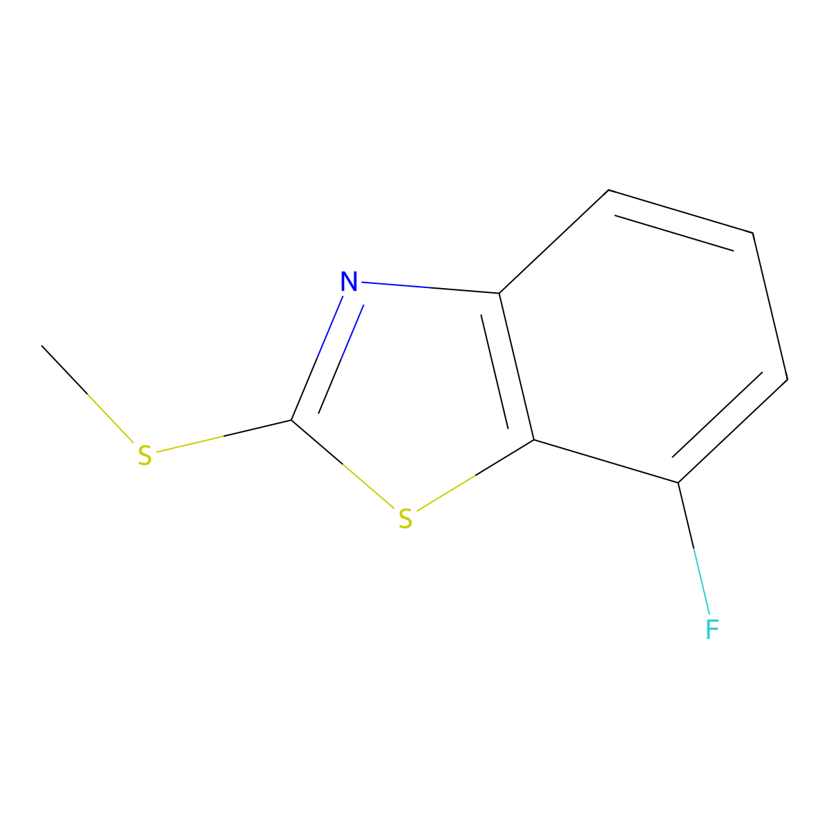 7-Fluoro-2-(methylthio)benzo[d]thiazole molecular structure, CAS 1175278-03-1