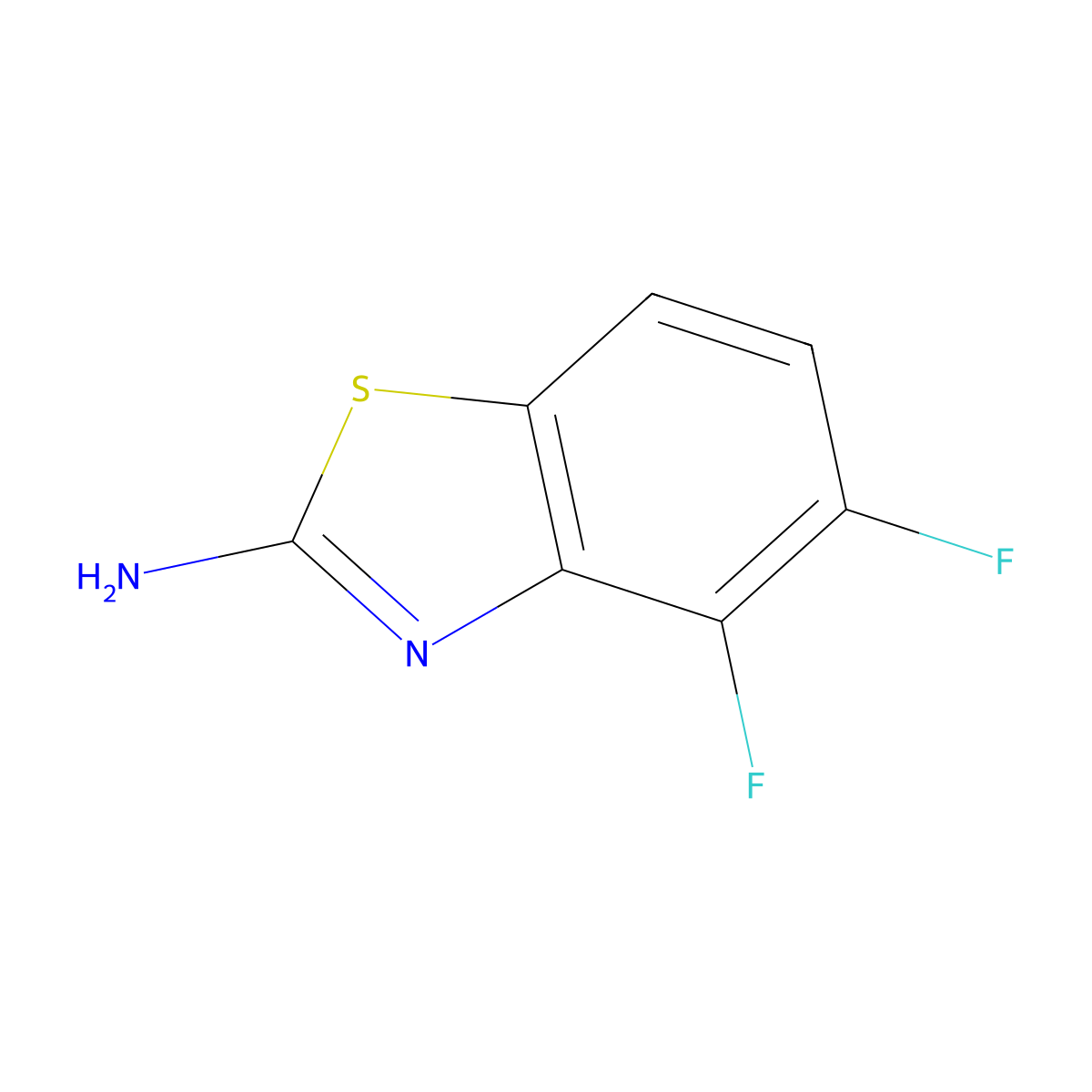4,5-Difluoro-1,3-benzothiazol-2-amine molecular structure, CAS 1175278-16-6