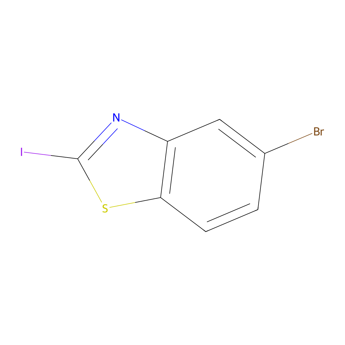5-Bromo-2-iodo-1,3-benzothiazole molecular structure, CAS 1175278-25-7
