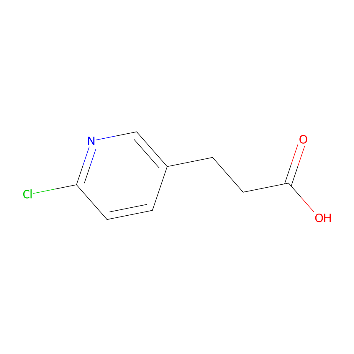 3-(6-Chloropyridin-3-yl)propanoic acid molecular structure, CAS 117528-23-1