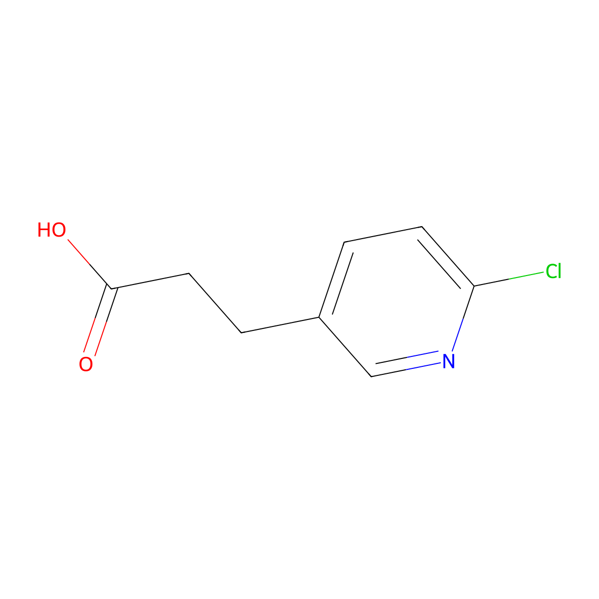 3-(6-Chloropyridin-3-yl)propanoic acid molecular structure, CAS 117528-23-1