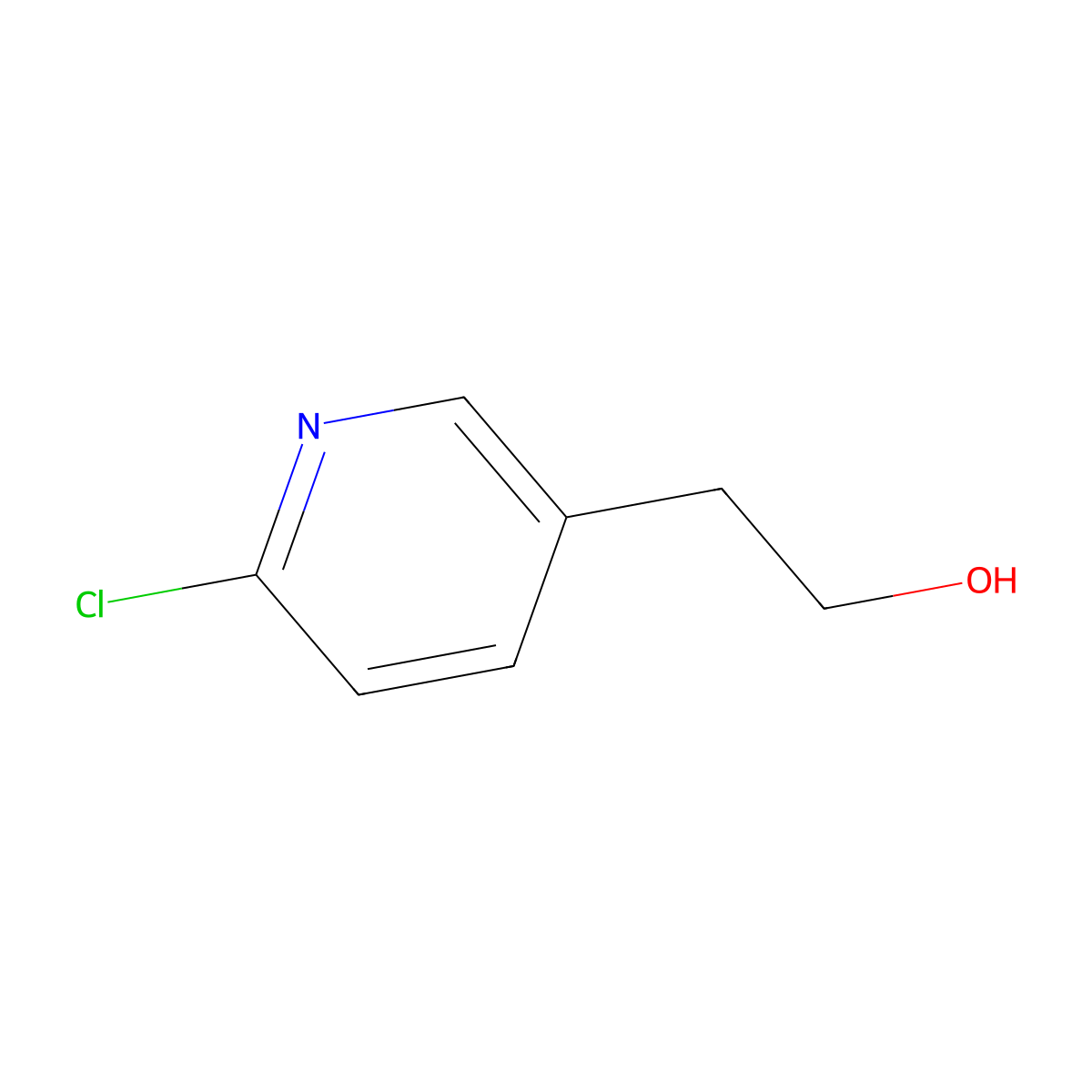 2-(6-Chloropyridin-3-yl)ethan-1-ol molecular structure, CAS 117528-28-6