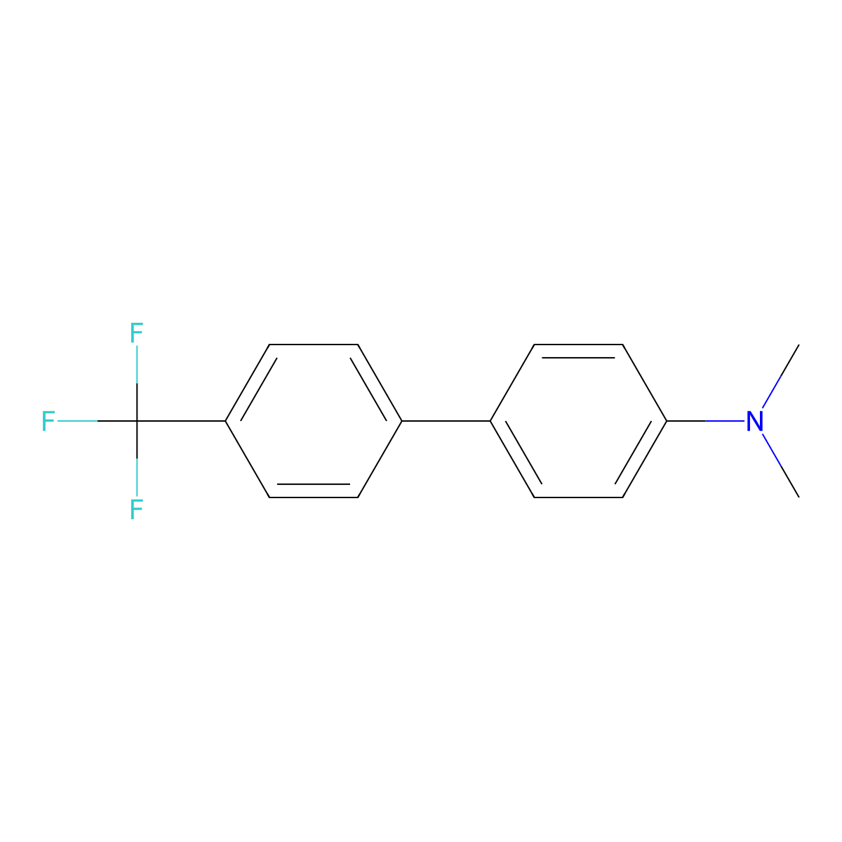 Dimethyl-(4'-(trifluoromethyl)biphenyl-4-yl)-amine molecular structure, CAS 117530-20-8