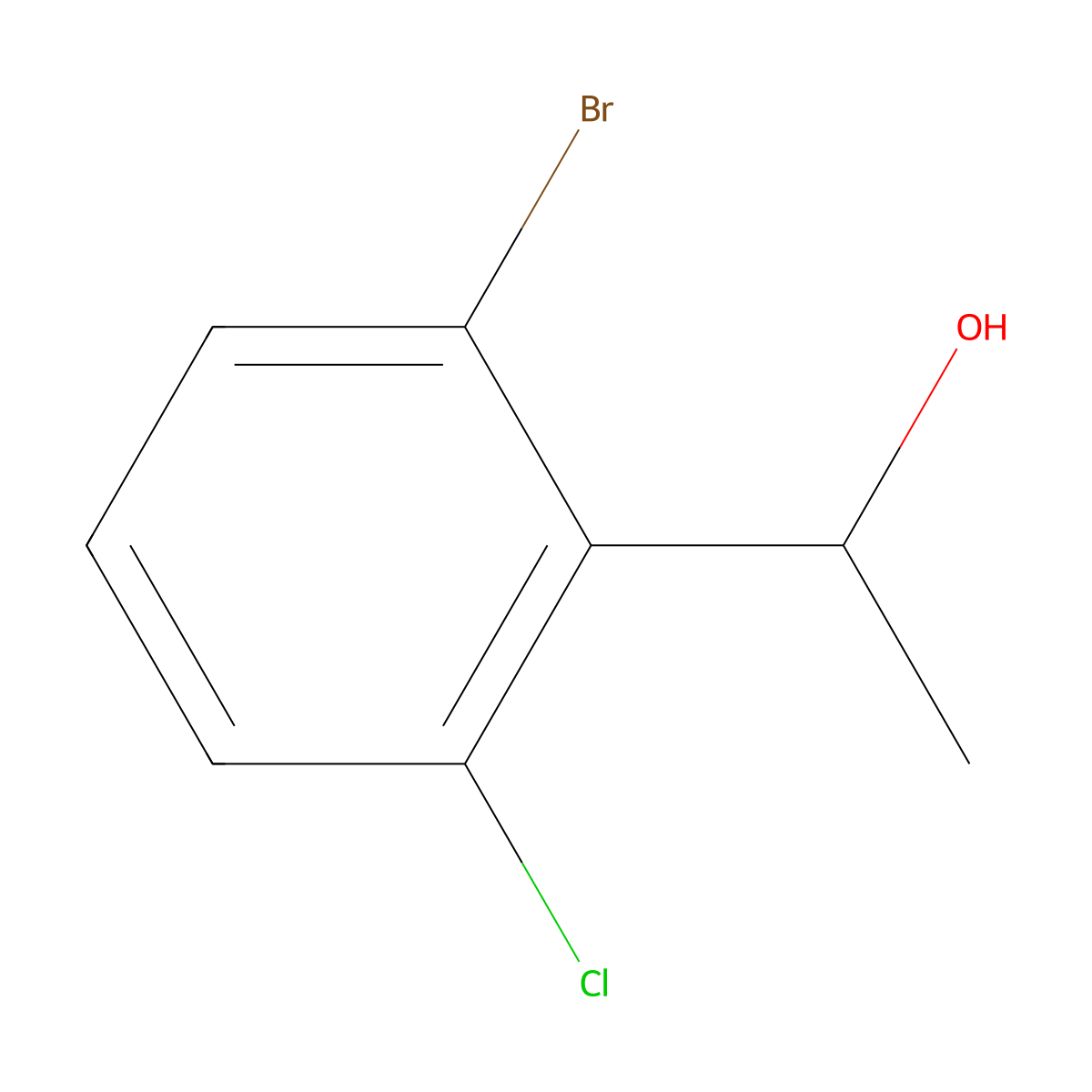 1-(2-Bromo-6-chlorophenyl)ethanol molecular structure, CAS 1175300-45-4