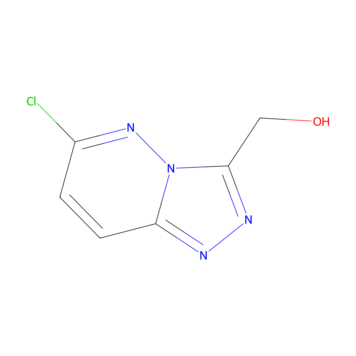 (6-Chloro-(1,2,4)triazolo(4,3-b)pyridazin-3-yl)methanol molecular structure, CAS 1175301-94-6