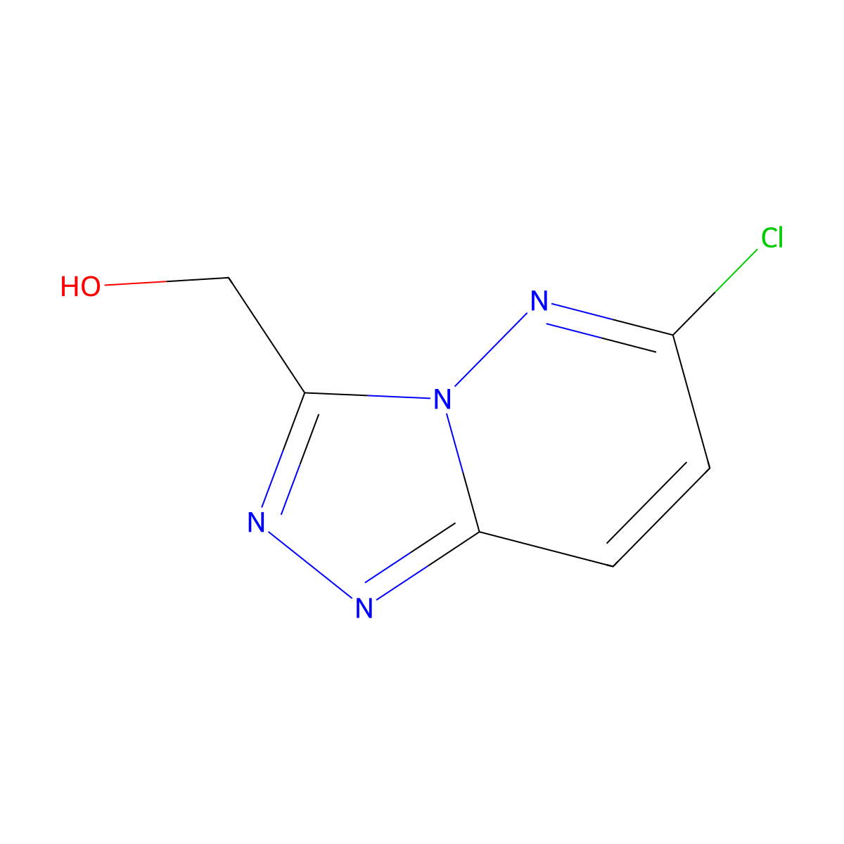 (6-Chloro-(1,2,4)triazolo(4,3-b)pyridazin-3-yl)methanol molecular structure, CAS 1175301-94-6
