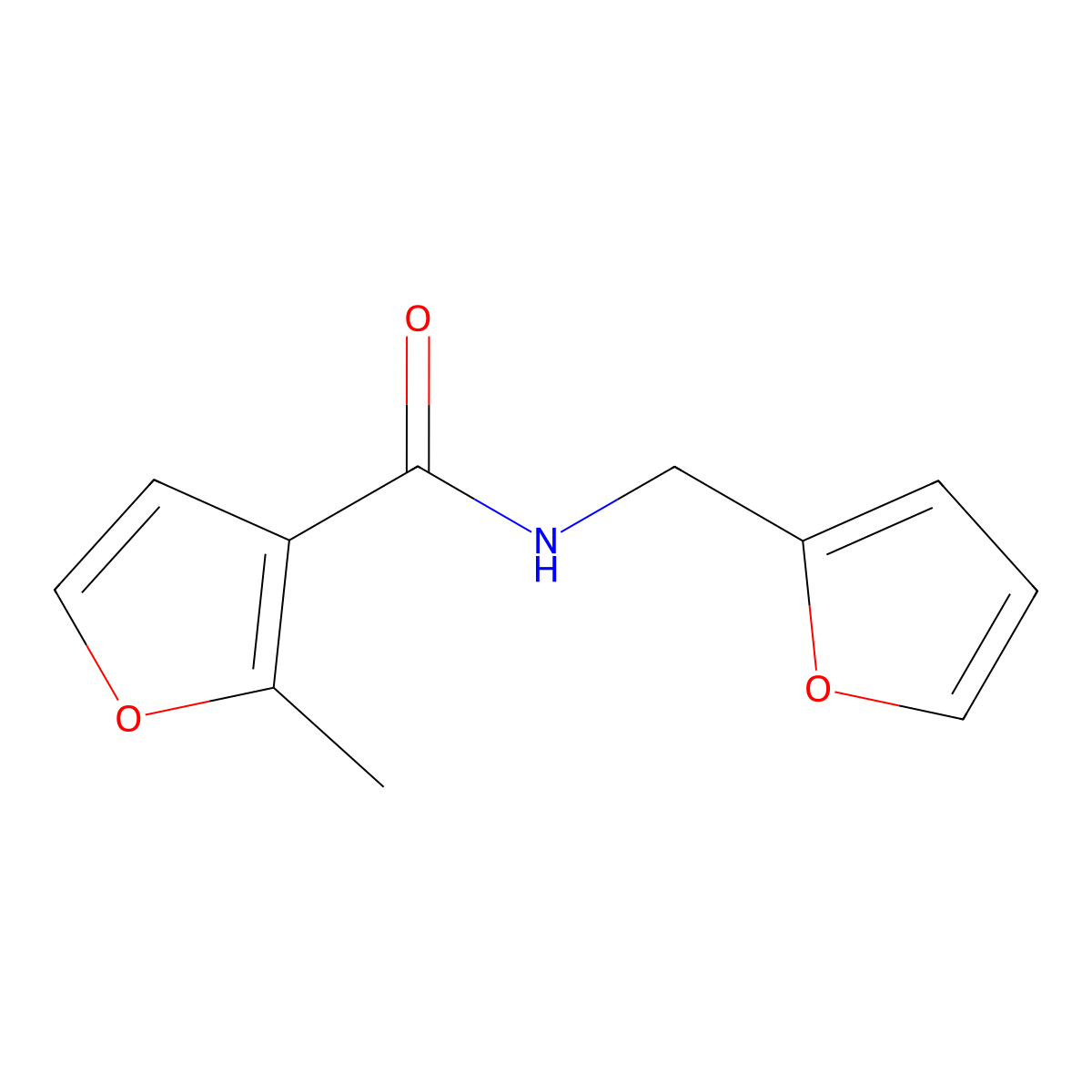 N-[(furan-2-yl)methyl]-2-methylfuran-3-carboxamide molecular structure, CAS 117534-38-0