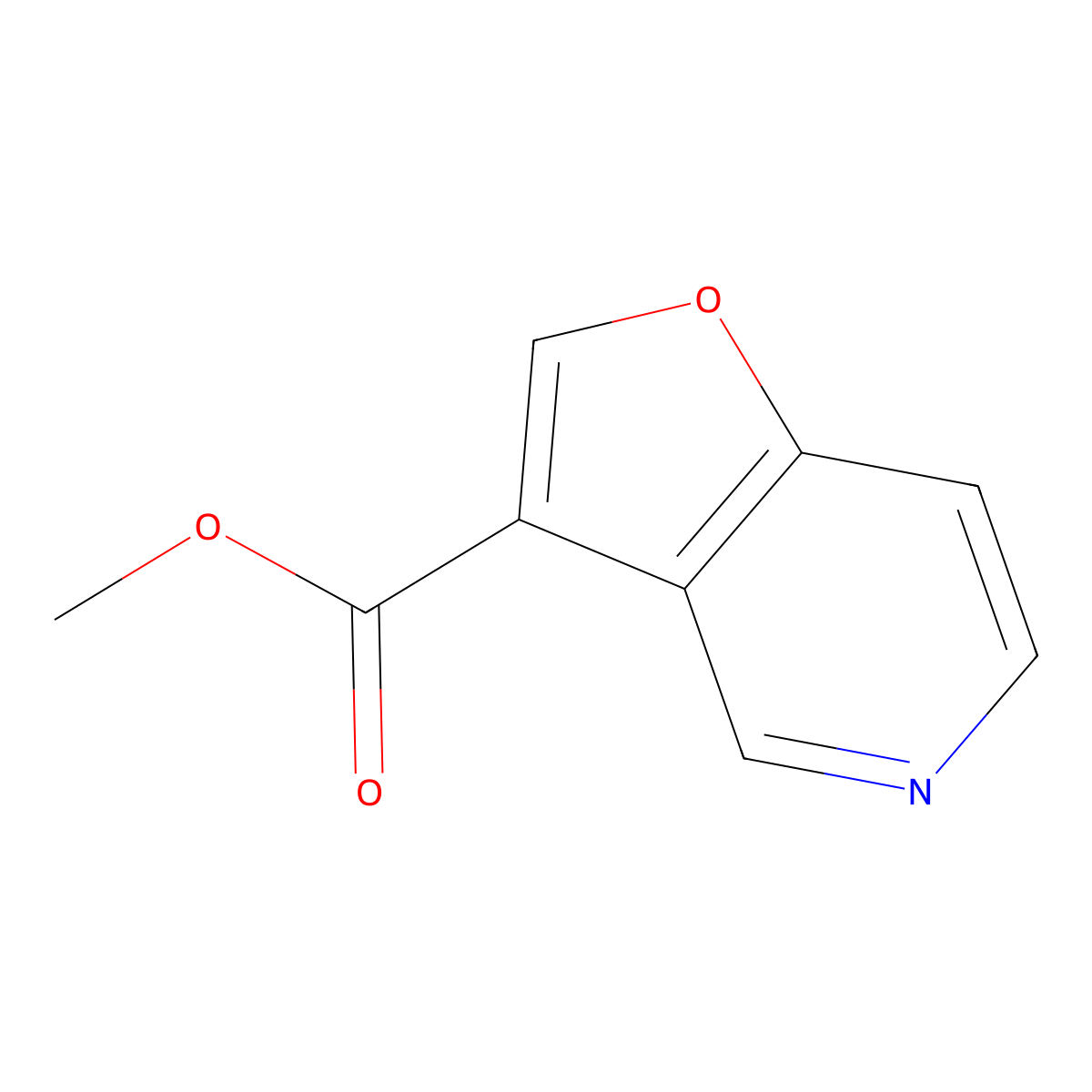 Methyl furo[3,2-c]pyridine-3-carboxylate molecular structure, CAS 117535-12-3