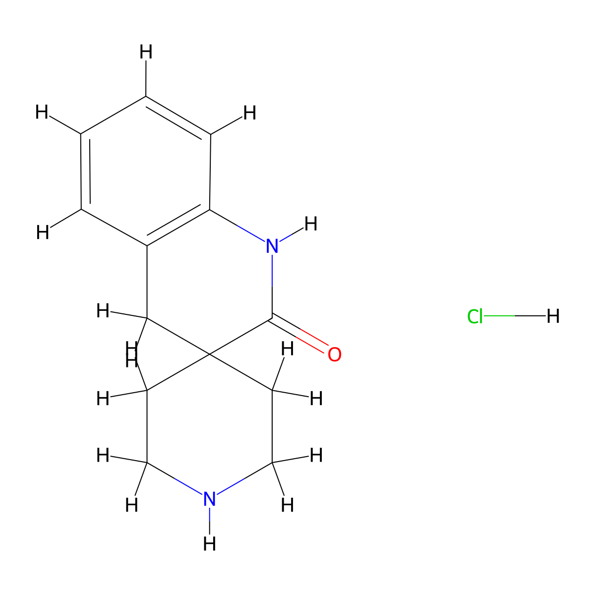 2',4'-dihydro-1'H-spiro[piperidine-4,3'-quinoline]-2'-one hydrochloride molecular structure, CAS 1175358-24-3