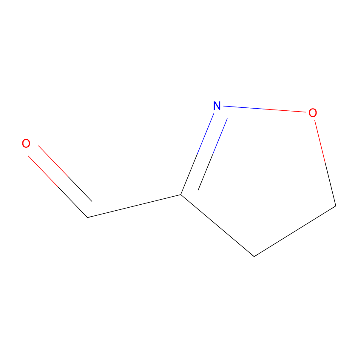 4,5-Dihydro-1,2-oxazole-3-carbaldehyde molecular structure, CAS 117538-80-4
