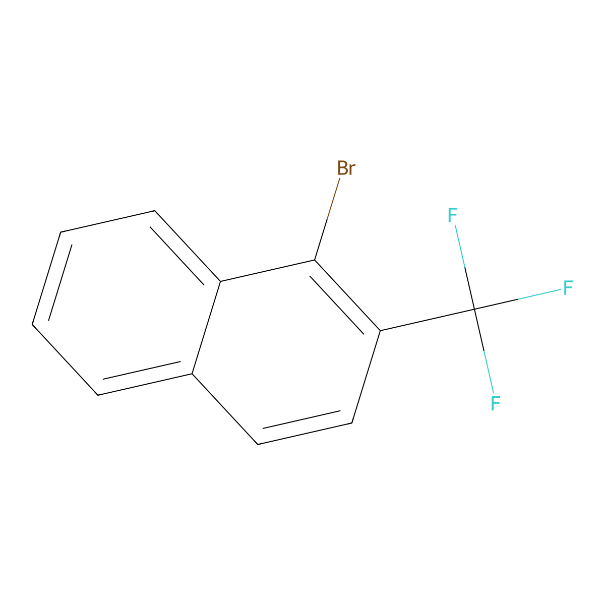 1-Bromo-2-(trifluoromethyl)naphthalene molecular structure, CAS 117539-58-9