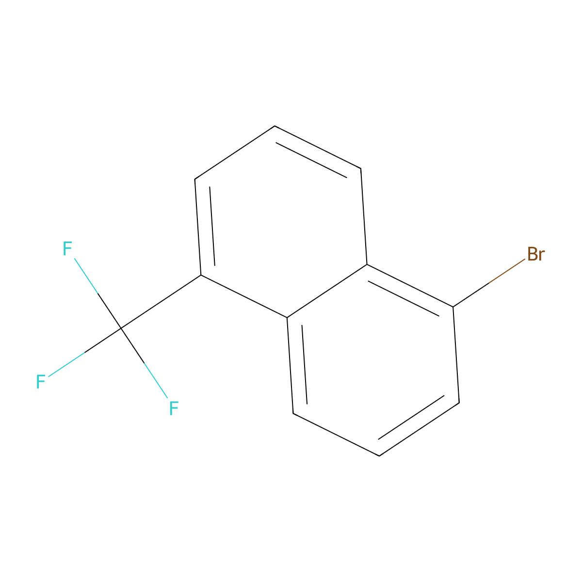 1-Bromo-5-(trifluoromethyl)naphthalene molecular structure, CAS 117539-59-0